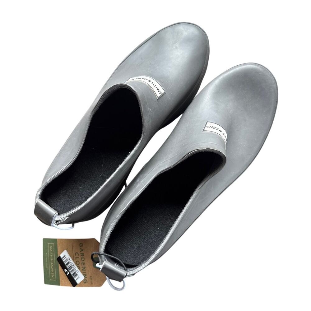Smith & Hawken Rubber Slip On Garden Clogs in Gray Size 8 New with tags